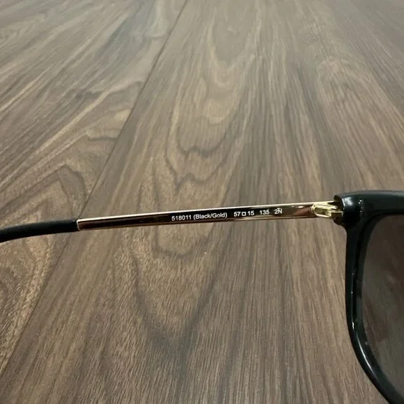 Coach HC8084 L072 Celia Sunglasses 57-15-135 2N 518011 Black/Gold Grey Gradient - Picture 4 of 8